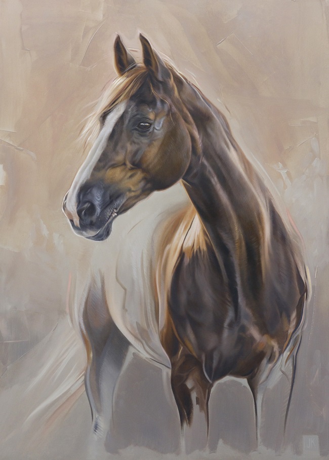evenwichtig behuizing Binnenshuis schilderij paard in olieverf ⋆ jennifer koning